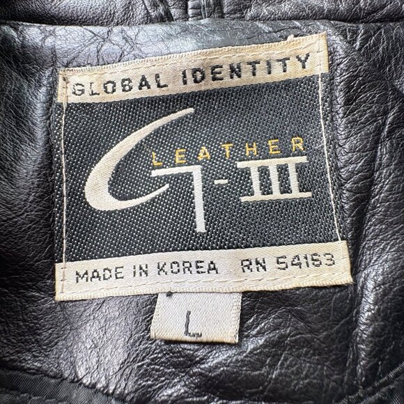 VTG G-III Global Identity Coat Women's Large Black Leather Trench Matrix‎ Gothic - Picture 4 of 15